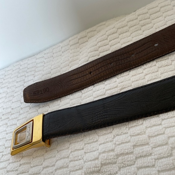Pierre Cardin Reversible Belt Size 40 Unisex Brown/Black - Picture 14 of 15